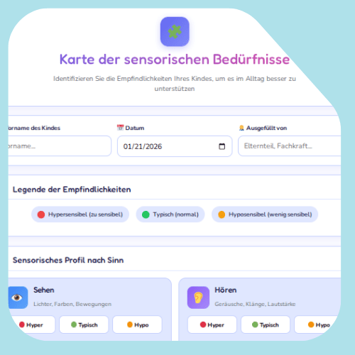 Karte der sensorischen Bedürfnisse
