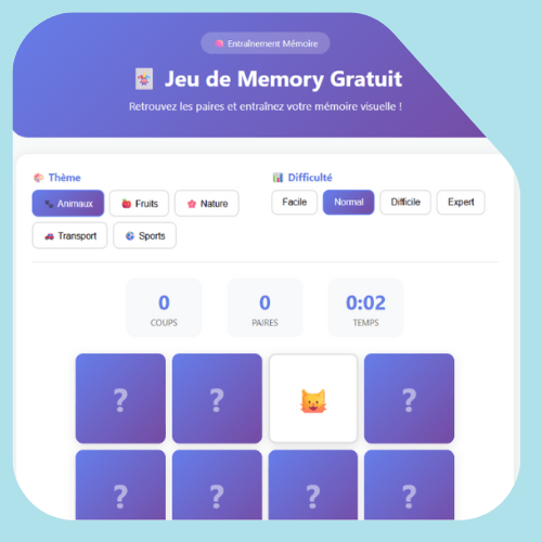 jeu memory en ligne