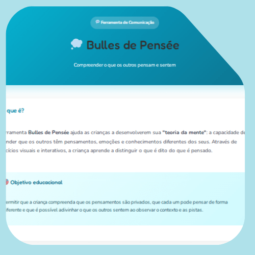 Cartão com balões de pensamento Cartão com balões de pensamento