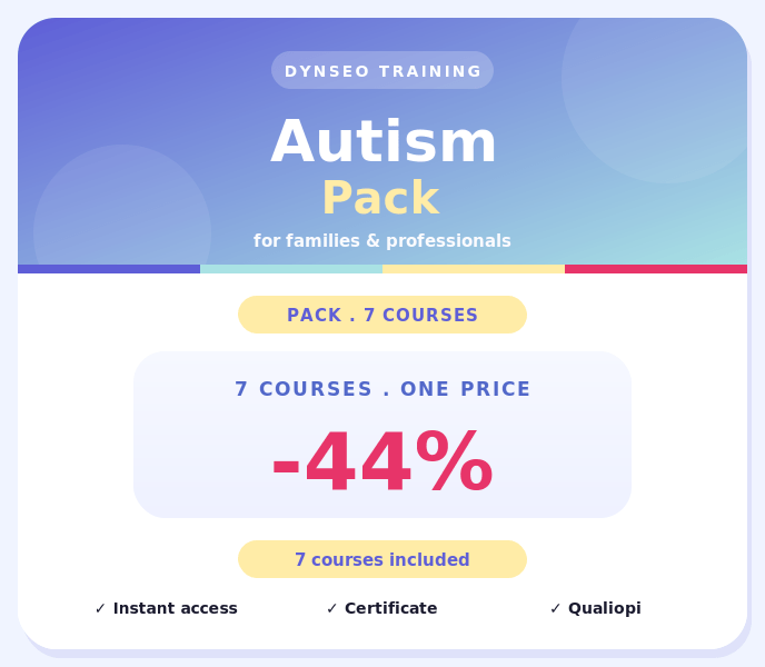 DYNSEO Autism Pack with 7 online courses