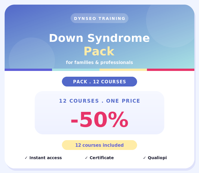 DYNSEO Down Syndrome Pack with 12 online courses