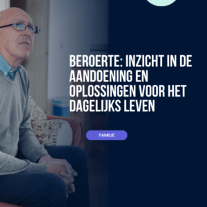 Een foto van een senior die geconcentreerd op een tablet werkt, omgeven door kleurrijke elementen als symbool van cognitieve stimulatie