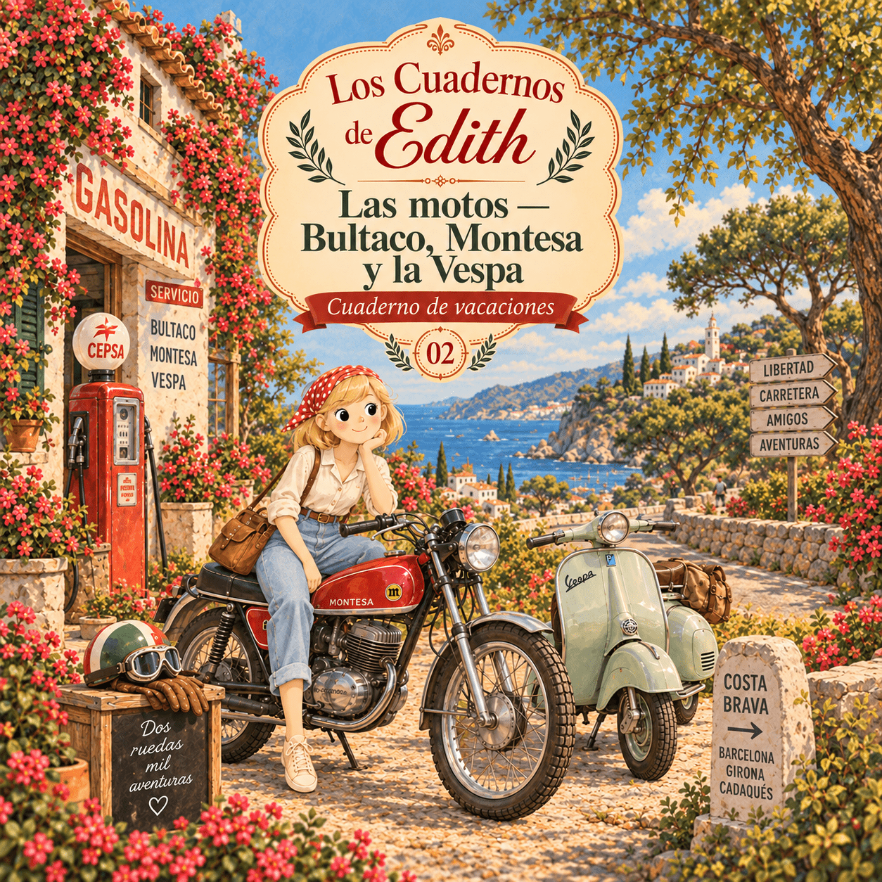 Las motos: Bultaco, Montesa y la Vespa — cuaderno EDITH