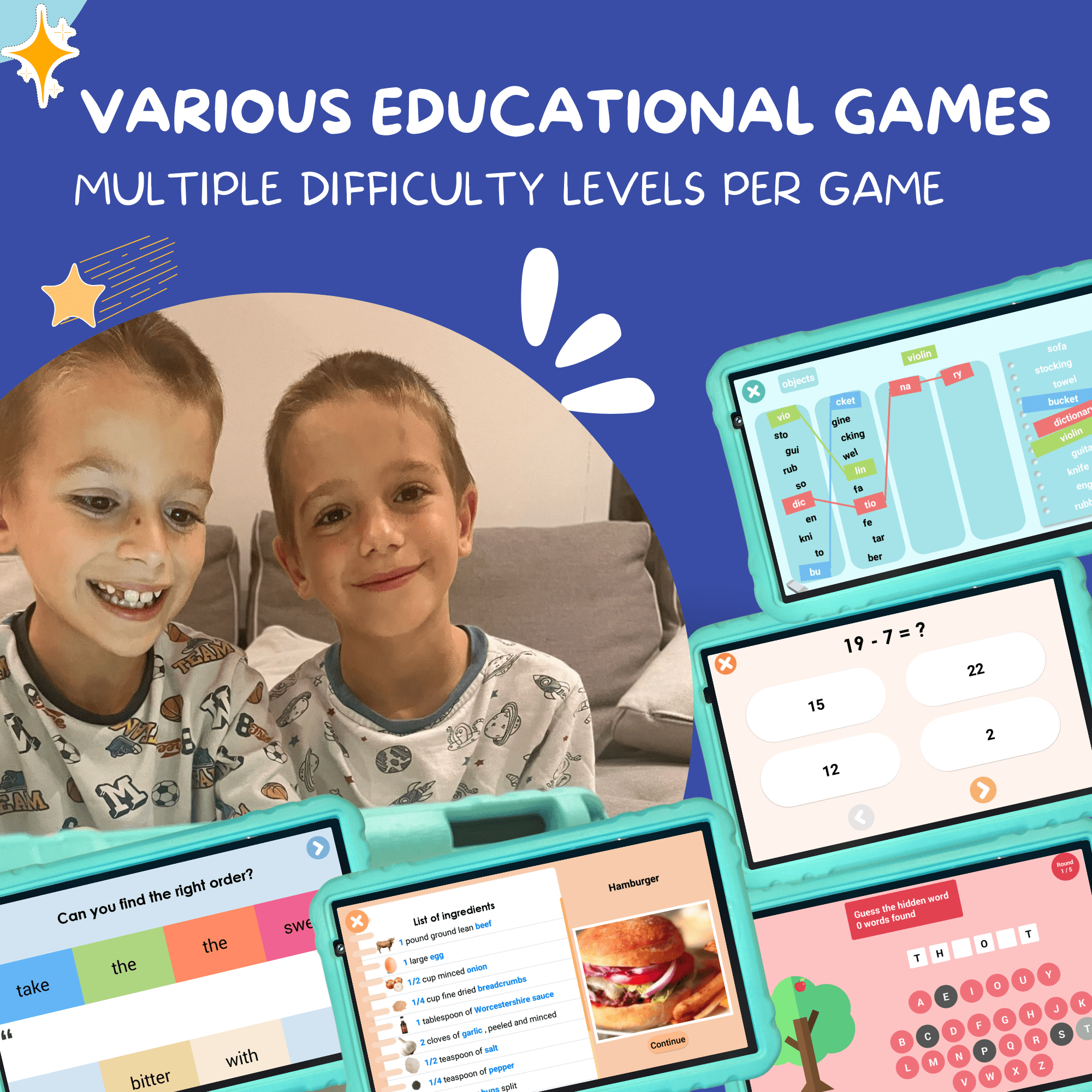 An educational tablet designed to stimulate and engage children's cognitive abilities through interactive learning experiences.