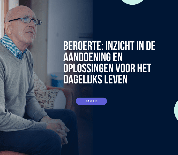 Een foto van een senior die geconcentreerd op een tablet werkt, omgeven door kleurrijke elementen als symbool van cognitieve stimulatie