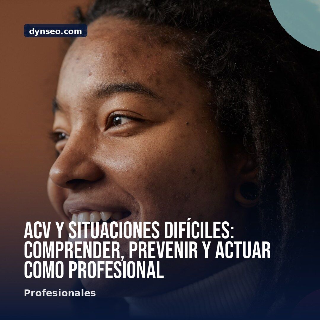 ACV y situaciones dificiles comprender prevenir y actuar como profesional