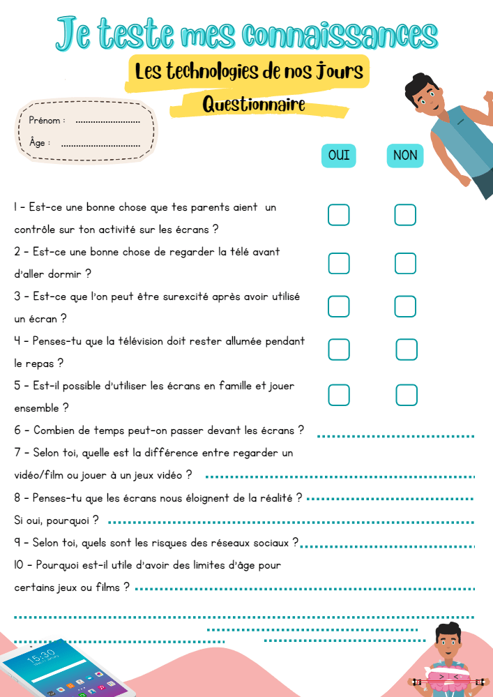 Questionario di conoscenza - presentatore con spiegazioni